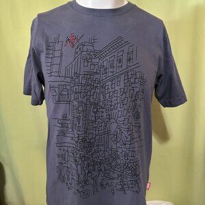 Spider Man Jason Polan Uniqlo Men's Dark Gray Shirt Large The Amazing Spider-Man